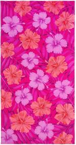 img 1 attached to 🏖️ Kaufman - Vibrant, Plush, Highly Absorbent 30''X60'' Hibiscus Fiber Reactive Beach Towel with ENDHEM - Pack of 4 - 1427-4PK