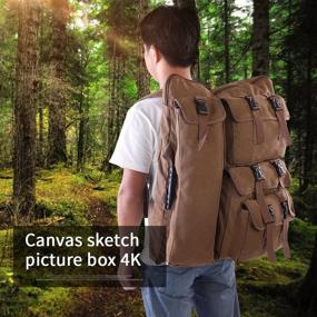 img 3 attached to Akozon Classical Multi Functional Sketchpad Backpack