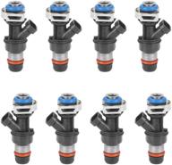 high-quality fuel injectors for chevy silverado, gmc sierra & tahoe - replace 17113553, fj315, 17113698 - fits 2001-2006 models - 8pcs 4 holes injector logo