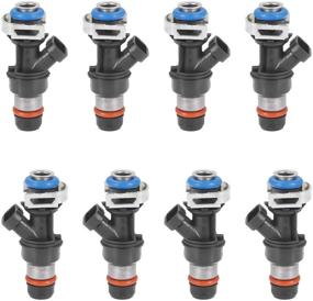 img 4 attached to High-Quality Fuel Injectors for Chevy Silverado, GMC Sierra & Tahoe - Replace 17113553, FJ315, 17113698 - Fits 2001-2006 Models - 8pcs 4 Holes Injector