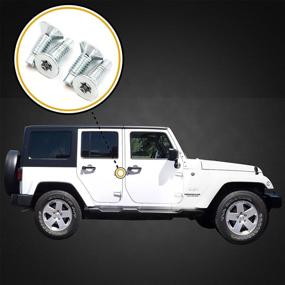 img 3 attached to 🔩 Red Hound Auto 16 Windshield Door Tailgate Hinge Torx Bolt Screw for Compatible with Jeep CJ YJ Wrangler - Enhanced Fastening Solution