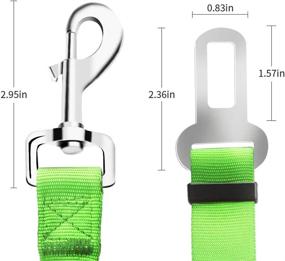 img 1 attached to Cotcool Dog Car Seat Belt: 2-Pack Adjustable Elastic Pet Seatbelt for Safety and Security