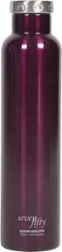 img 1 attached to 🍷 Fifty-Fifty Wine Growler Water Bottle, 750ml/25 oz, Narrow Mouth - Seven Fifty