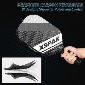 img 3 attached to XS XSPAK Pickleball Paddles: Lightweight Set of 2 with Carbon 🥒 Face and Honeycomb Core – Includes 4 Pickleball Balls and 1 Bag