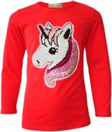 magical girls emoticons unicorn changing sequin clothing: tops, tees & blouses logo