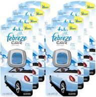 febreze car vent clips air freshener and odor eliminator, linen and sky scent - pack of 8 logo