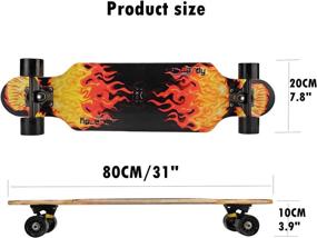 img 2 attached to 🛹 asktom 31 Inch Longboard Skateboard Complete Carving Cruiser for Beginners - Includes T-Tool