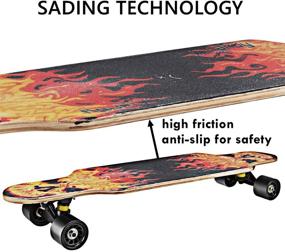 img 3 attached to 🛹 asktom 31 Inch Longboard Skateboard Complete Carving Cruiser for Beginners - Includes T-Tool