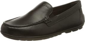img 4 attached to Geox New Fast Moccasin Black Boys' Shoes : Loafers