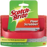 🧼 scotch-brite 7722 floor scrubber with handle, 3.8" x 5.8", 1-pack, blue, single count logo