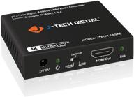 jtech-18gae 4k@60hz hdmi embedder with optical and 3.5mm audio inputs, supporting hdr, cec, and hdcp2.2/1.4 at 18gbps logo
