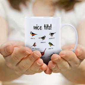 img 3 attached to 🐦 Cute & Colorful Anyter 11oz Ceramic Coffee Mug - Funny Fowl Language Bird Watching Cup, Perfect Christmas Gift for Women, Men, and Bird Lovers