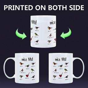 img 1 attached to 🐦 Cute & Colorful Anyter 11oz Ceramic Coffee Mug - Funny Fowl Language Bird Watching Cup, Perfect Christmas Gift for Women, Men, and Bird Lovers