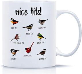 img 4 attached to 🐦 Cute & Colorful Anyter 11oz Ceramic Coffee Mug - Funny Fowl Language Bird Watching Cup, Perfect Christmas Gift for Women, Men, and Bird Lovers