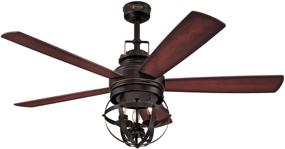 img 4 attached to 🏮 Vintage Ceiling Fan: Westinghouse Lighting 7217100 Stella Mira 52-Inch, Reversible Blades in Oil Rubbed Bronze Finish