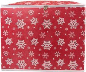 img 1 attached to 🎄 DII Large Snowflake Ornament Storage Bin with Dividers & Separators - Safely Holds up to 75 Ball Decorations for Fragile Christmas Tree Decor