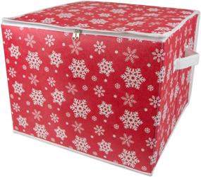 img 2 attached to 🎄 DII Large Snowflake Ornament Storage Bin with Dividers & Separators - Safely Holds up to 75 Ball Decorations for Fragile Christmas Tree Decor