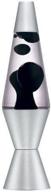 🌋 lava lite classic black wax liquid glass lava lamp with clear silver base for home, dorm room, or office - new, retro-style classic логотип