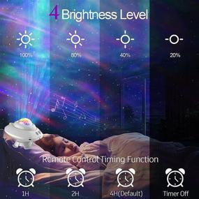 img 1 attached to 🌟 IXI Aurora Star Projector - Night Light Projector with 14 Lighting Effects | Remote Control UFO Shaped Galaxy Projector Night Light featuring Bluetooth Speaker, Timer & Voice Control | Perfect Gift for Kids' Bedroom