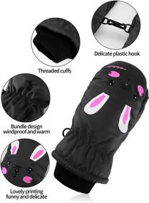 img 1 attached to Top-Rated 2 Pairs of Waterproof Child Ski Gloves: Toddlers Snow Mittens for Boys and Girls