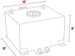 img 3 attached to EASYBERG 5 Gallon Aluminum Street/Drift/Strip/Racing Fuel Cell: Black Gas Tank with Level Sender, Silver Coated - Enhanced Performance and Durability