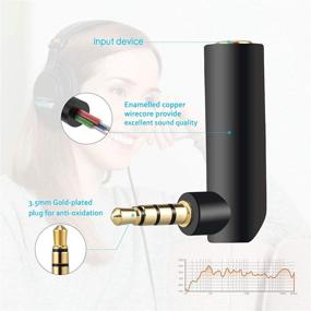 img 3 attached to 🎧 Lanmu 3.5mm Audio Adapter: Right Angle Headphone Converter for Headphones, Phones, Laptops, Xbox One, PS4 (3 Pack)