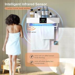 img 1 attached to 🔥 ROADVIEW Towel Warmers with UV Sanitizing: Electric Heated Towels Dryer with Tuya WiFi Control – Wall Mounted Bathroom Towel Warmers (Compatible with Alexa and Google Assistant)