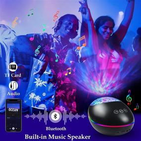 img 2 attached to 🌊 Enhance Your Night with the Bluetooth Ocean Wave Projector Lamp - 7 Color Mode, 8 Built-in Music, Timer & Remote Control LED Projector Night Lights - Ideal Gift for Baby, Kids, and Children