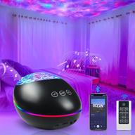 🌊 enhance your night with the bluetooth ocean wave projector lamp - 7 color mode, 8 built-in music, timer & remote control led projector night lights - ideal gift for baby, kids, and children логотип