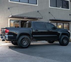 img 2 attached to Американский флаг декор на заднее стекло Toyota Tacoma 2016-2020 - обновление стиля заднего центрального окна (черный)