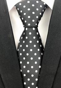 img 1 attached to 👔 Elfeves Classic Polka Jacquard Necktie: Stylish Boys' Accessory for Tying the Perfect Knot