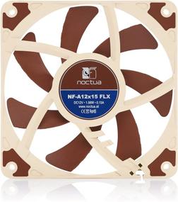 img 2 attached to Noctua NF-A12x15 FLX, премиум-вентилятор для тихой работы, 3-х пиновый (120x15 мм, коричневый)