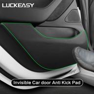 luckeasy for tesla model 3 original car black car door anti kick pad protection side edge film protector stickers new car protective film modification(m3-gl21l) logo