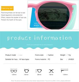 img 2 attached to Sunglasses Polarized Flexible Protection Children Boys' Accessories
