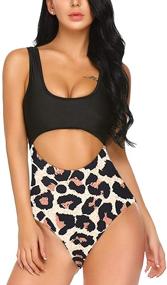 img 3 attached to Womens Monokini Cutout Swimsuit Bikini Women's Clothing in Swimsuits & Cover Ups
