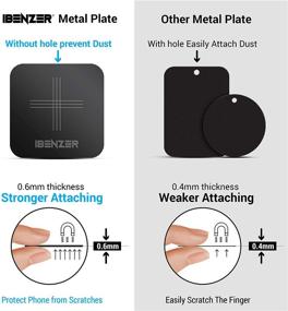 img 2 attached to 📱 Магнитный автомобильный держатель для телефона: iBenzer Magon металлический держатель для смартфонов на воздушном потоке - серый.