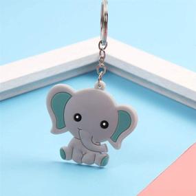 img 3 attached to 🐘 Discover 20 Blue Baby Elephant Keychains for Elephant Themed Party Favors - Perfect for Boys' Birthday Party Supplies, Baby Shower Celebrations, Kid's Toy Ornament Souvenirs