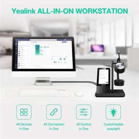 img 3 attached to 🎧 Беспроводная гарнитура Yealink WH66 с Bluetooth и микрофоном - DECT-гарнитура для компьютера ноутбука, офисного VoIP-телефона, сертифицированная для рабочих станций IP Teams и SIP-телефона UC Communication (Dual)