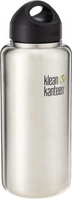 img 3 attached to 🆕 New 2018 Klean Kanteen Wide Mouth Stainless Steel Water Bottle - Single Wall, Leak Proof Interior Cap