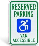 reflective reserved handicap aluminum accessible logo