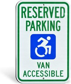 img 4 attached to Reflective Reserved Handicap Aluminum Accessible