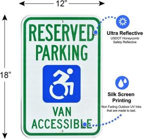 img 1 attached to Reflective Reserved Handicap Aluminum Accessible