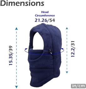 img 3 attached to TRIWONDER Fleece Balaclava Weather Toddlers