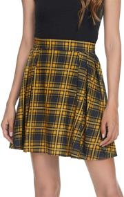 img 2 attached to Urban CoCo Women's Pleated Skater Waist Skirts – Fashionable Clothing Selection