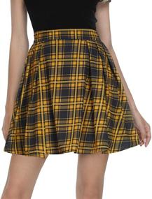 img 4 attached to Urban CoCo Women's Pleated Skater Waist Skirts – Fashionable Clothing Selection