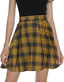 img 3 attached to Urban CoCo Women's Pleated Skater Waist Skirts – Fashionable Clothing Selection