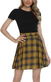 img 1 attached to Urban CoCo Women's Pleated Skater Waist Skirts – Fashionable Clothing Selection