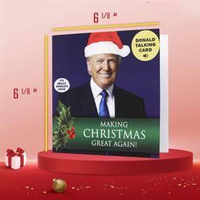 img 1 attached to 🎅 Trump Christmas Card President - Unique Talking Greeting Card for the Holidays
