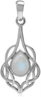natural moonstone sterling solitaire pendant women's jewelry logo