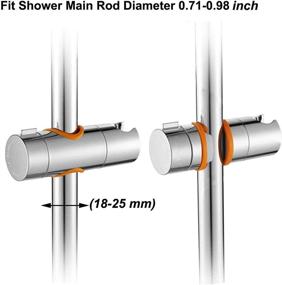 img 3 attached to 🚿 Universal Adjustable Hand Shower Holder Bracket for 18-25mm Slide Bar - Easy Installation - ABS Chrome Plated